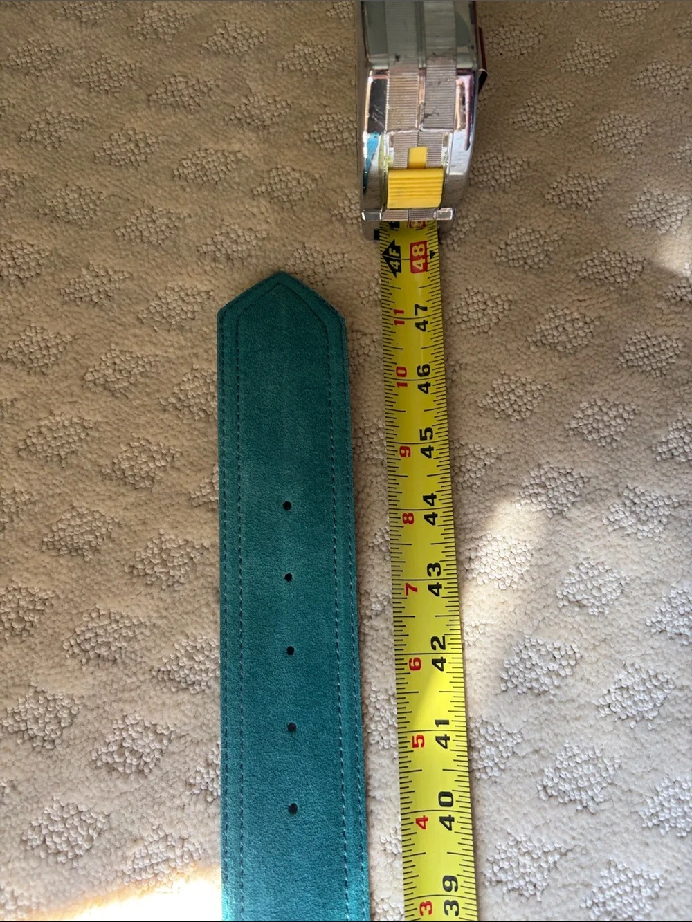 Talbots Teal Suede Wide Waist Belt